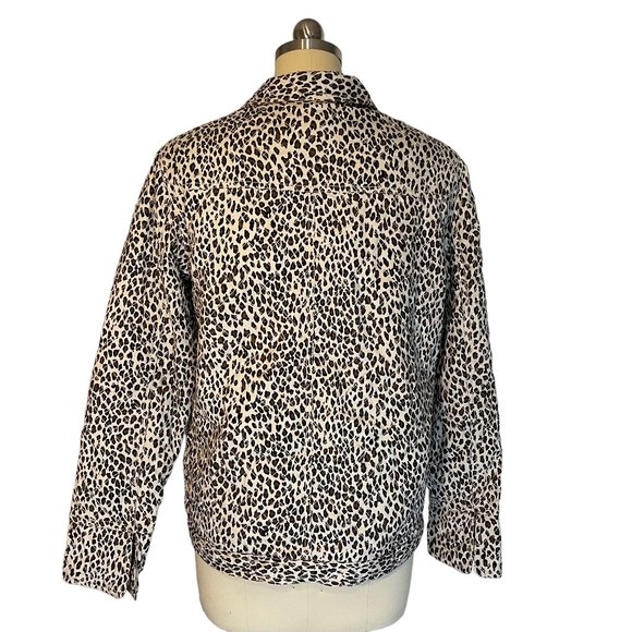 Coldwater Creek Animal Print Jacket Silk Lined Quilted Pockets Buttons sz S EUC! - Picture 4 of 4